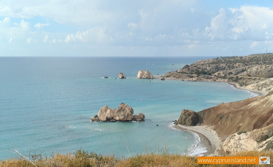 Petra tou Romiou from far away